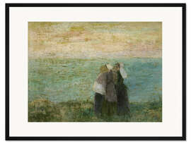 Gerahmter Kunstdruck Frauen am Meer