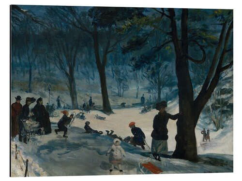 Aluminium print Central Park, winter, 1905