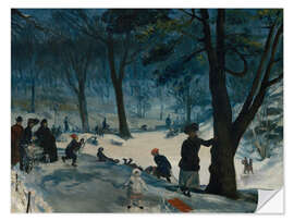 Selvklebende plakat Central Park, winter, 1905