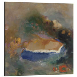 Alubild Ophelia, der blaue Umhang auf dem Wasser