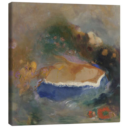 Canvas print Ophelia with a Blue Wimple in the Water