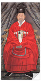 Wandsticker Kaiser Gojong von Korea, ca. 1880