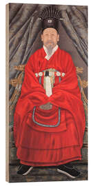 Trätavla Emperor Gojong of Korea, c. 1880