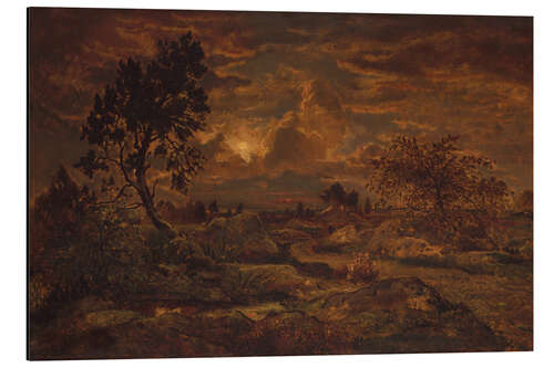 Aluminium print Sunset near Arbonne, ca. 1860