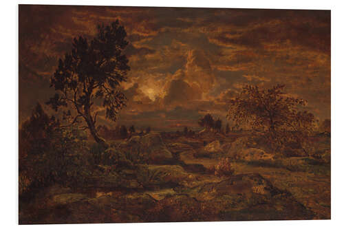 Foam board print Sunset near Arbonne, ca. 1860