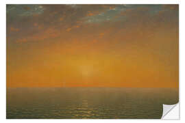 Selvklebende plakat Sunset on the sea, 1872