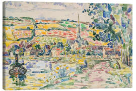 Canvas print Petit Andely - The River Bank, ca. 1920