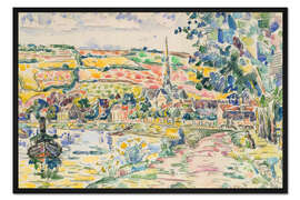 Gerahmter Kunstdruck Petit Andely - Das Flussufer, ca. 1920