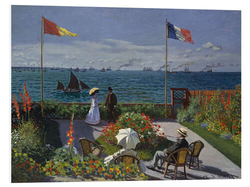 PVC-tavla Garden at Sainte-Adresse, 1867