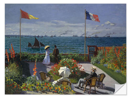 Muursticker Garden at Sainte-Adresse, 1867