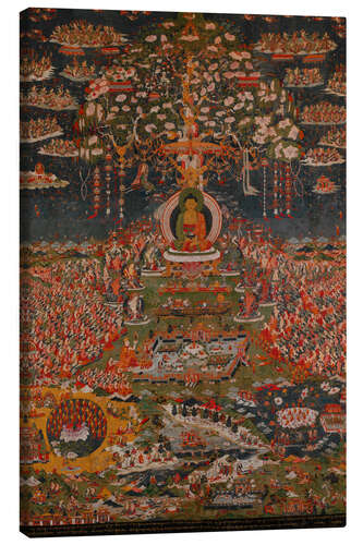 Lienzo Amitabha, the buddha of the western pure land, 18th c.