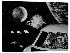 Leinwandbild Battle in outer space - Kampf im Weltraum, 1959