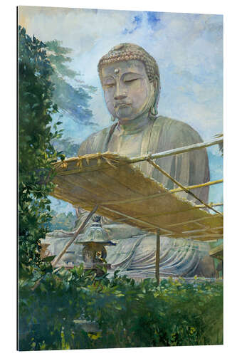 Galleritryck The great statue of amida buddha at kamakura, 1887