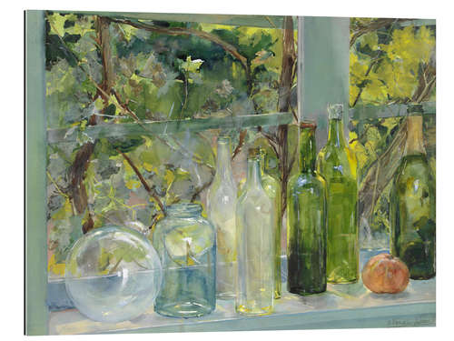 Gallery print Window Sill with Bottles, a Glass Globe and an Apple, c. 1892