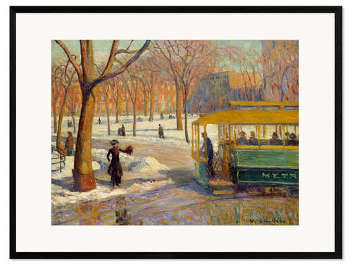 Kehystetty taidepainatus The Green Car, 1910
