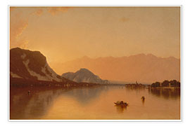 Wandbild  Isola Bella im Lago Maggiore, 1871 - Sanford Robinson Gifford