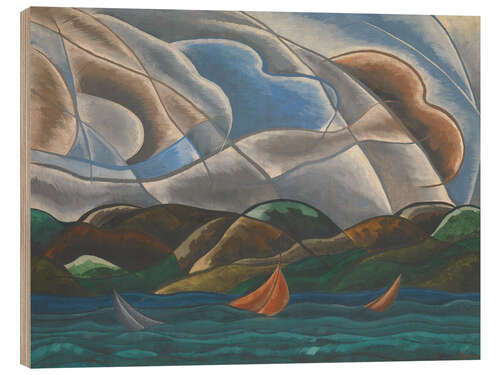 Wood print Clouds and water, 1930