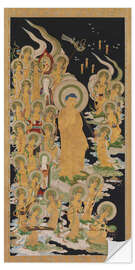 Selvklebende plakat Buddha and attendants, 17th-18th c.