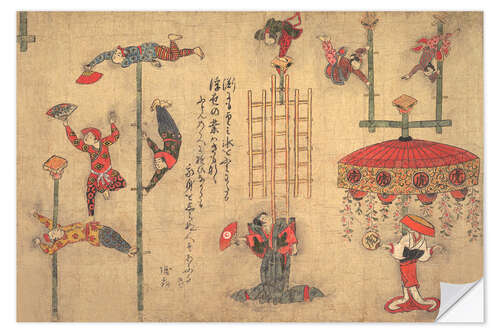 Muursticker Acrobats, 1880s