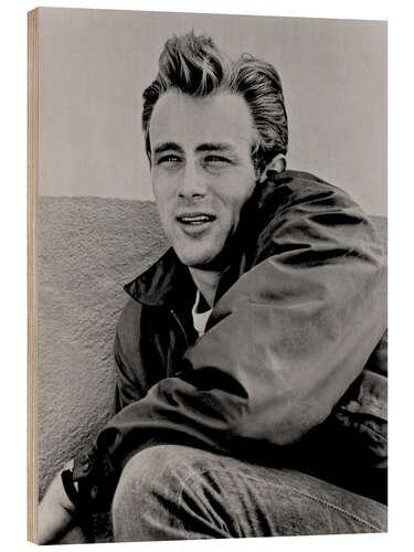 Wood print James Dean, "Rebel Without a Cause" III