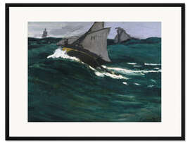 Gerahmter Kunstdruck Die grüne Welle, ca. 1866