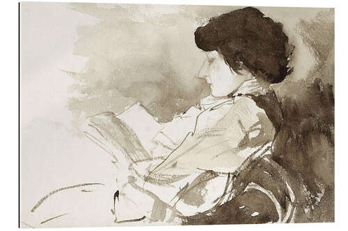 Gallery print Profile of Reading Woman