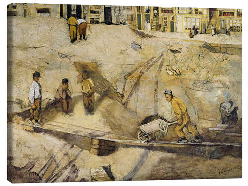 Leinwandbild Baustelle in Amsterdam, 1889