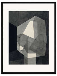 Gerahmter Kunstdruck Grob geschnittener Kopf, 1935