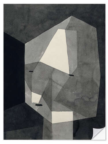 Selvklebende plakat Rough-cut head, 1935