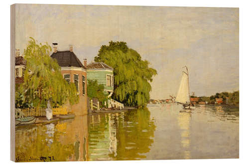 Hout print Houses on the Achterzaan, 1871