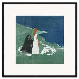Ingelijste kunstdruk Two Women at the Seashore, 1898