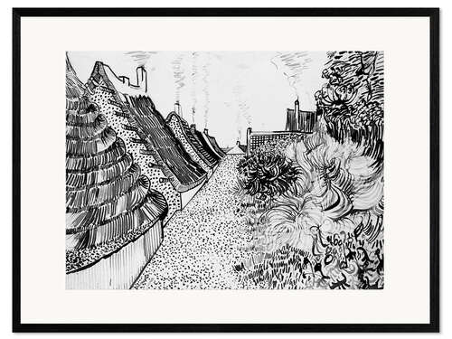 Framed art print Street in Saintes-Maries-de-la-Mer, 1888