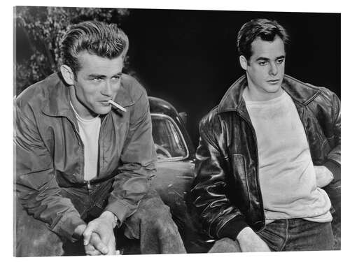 Acrylic print James Dean and Corey Allen