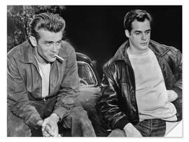 Selvklebende plakat James Dean and Corey Allen