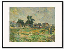 Gerahmter Kunstdruck Landschaft bei Paris, 1876