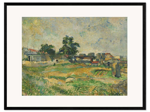 Kehystetty taidepainatus Landscape near Paris, 1876