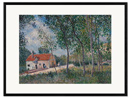 Plakat artystyczny premium w ramie The Road from Moret to Saint-Mammes, 1883-85