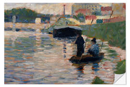 Sticker mural View of the Seine, 1882