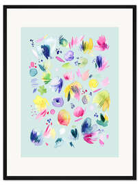 Gerahmter Kunstdruck Abstrakte Sommerblumen