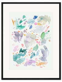 Gerahmter Kunstdruck Abstrakte Blumenblätter