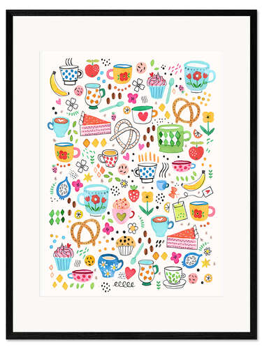 Impressão artística com moldura Coffee & Tea Snack Bakery