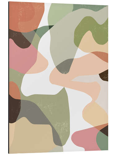 Aluminium print Abstract Camo Terracotta