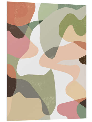 Foam board print Abstract Camo Terracotta