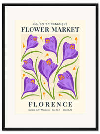 Gerahmter Kunstdruck Flower Market Florence