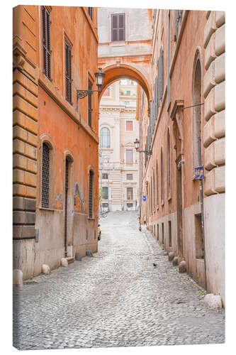 Canvas print Colorful Street in Rome