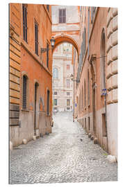 Quadro em plexi-alumínio Colorful Street in Rome