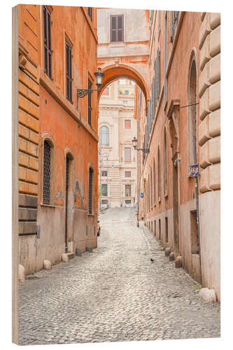 Wood print Colorful Street in Rome