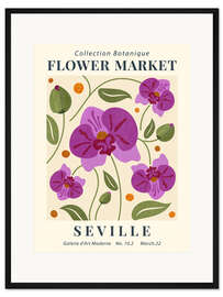 Gerahmter Kunstdruck Flower Market Seville