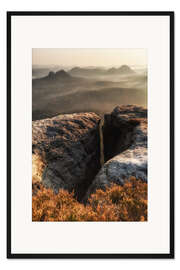 Gerahmter Kunstdruck Sächsische Schweiz - Kleiner Winterberg
