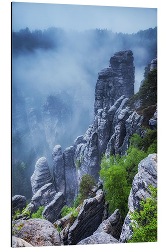 Aluminium print Saxon Switzerland